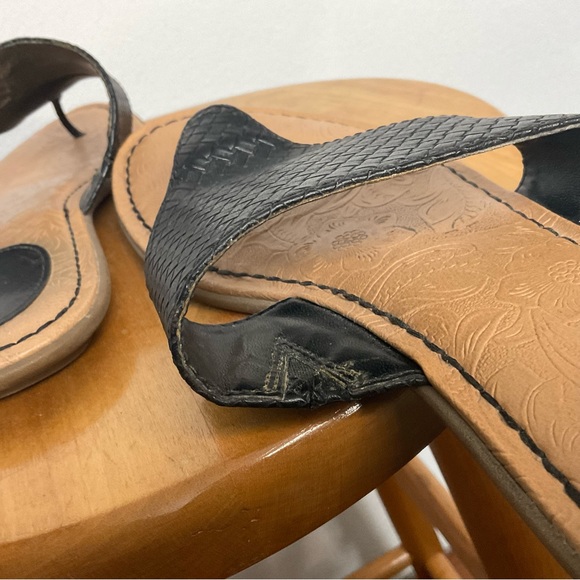 Dr. Scholl's Black Woven Strap Flip Flop Thong Sandal Size 11M Summer Spring - Picture 4 of 6